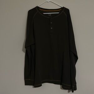 Red Head Long Sleeve Henley T-Shirt